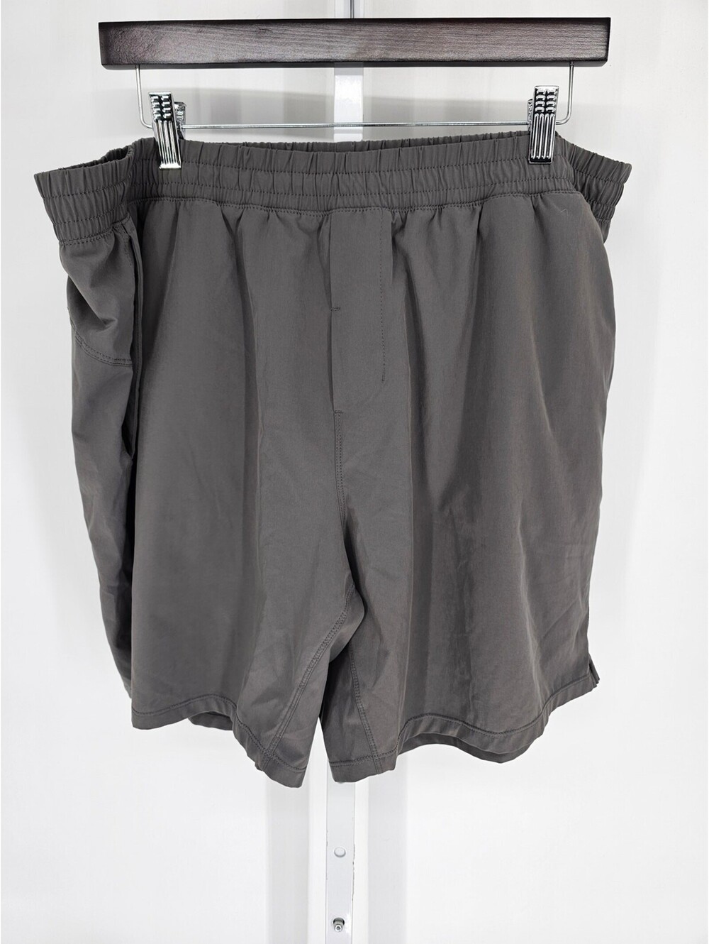 Shinesty Mens Sz 2XL Swimsuit Swim Trunks Lined Solid Gray
